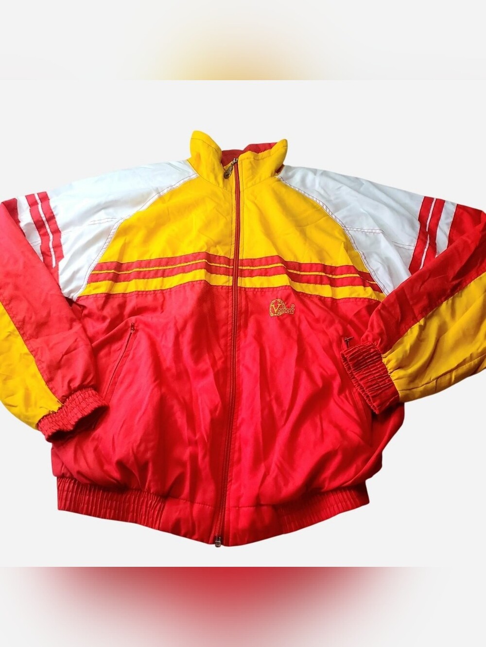 Victory Sports Wear Mazowsze Warszawa Tracksuit Jacket Mens Medium Full Zip 90s
